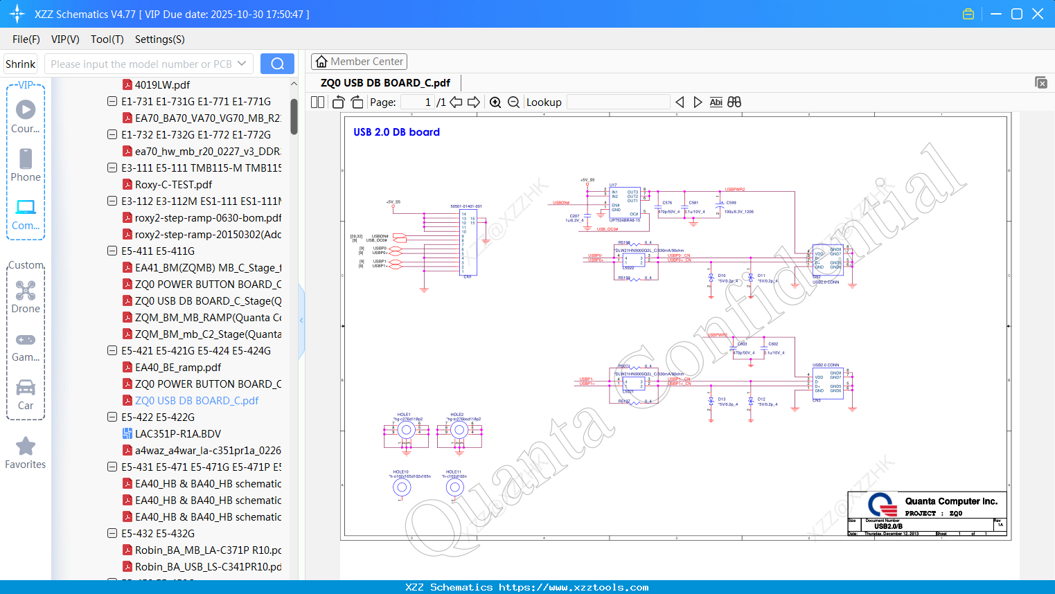 Laptop ACER ZQ0 USB DB BOARD_C